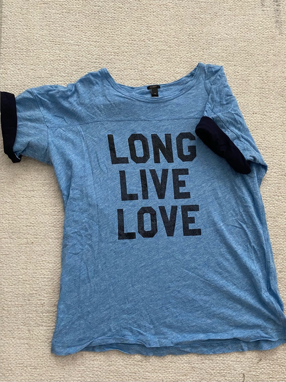 J. Crew Blue 'Long Live Love' Graphic Short-Sleeve Tee